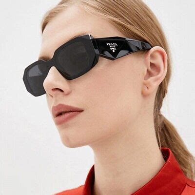 Prada PR 17WS 49 Dark Grey & Black Sunglasses 